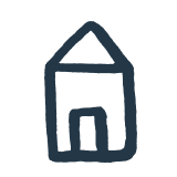 Hand drawn icon of a house